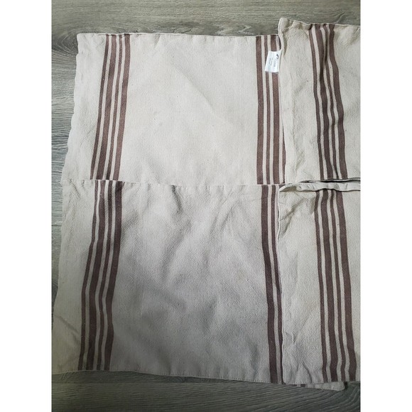 Lot Set of 6: AMAN Brown Beige Striped Placemat 100% Cotton 13x19 Made In India - Picture 3 of 9